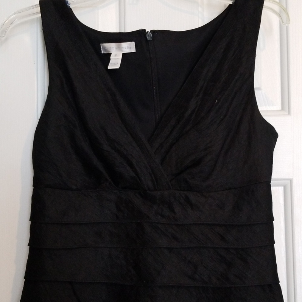 Black Ruffled Party Dress - Picture 2 of 3